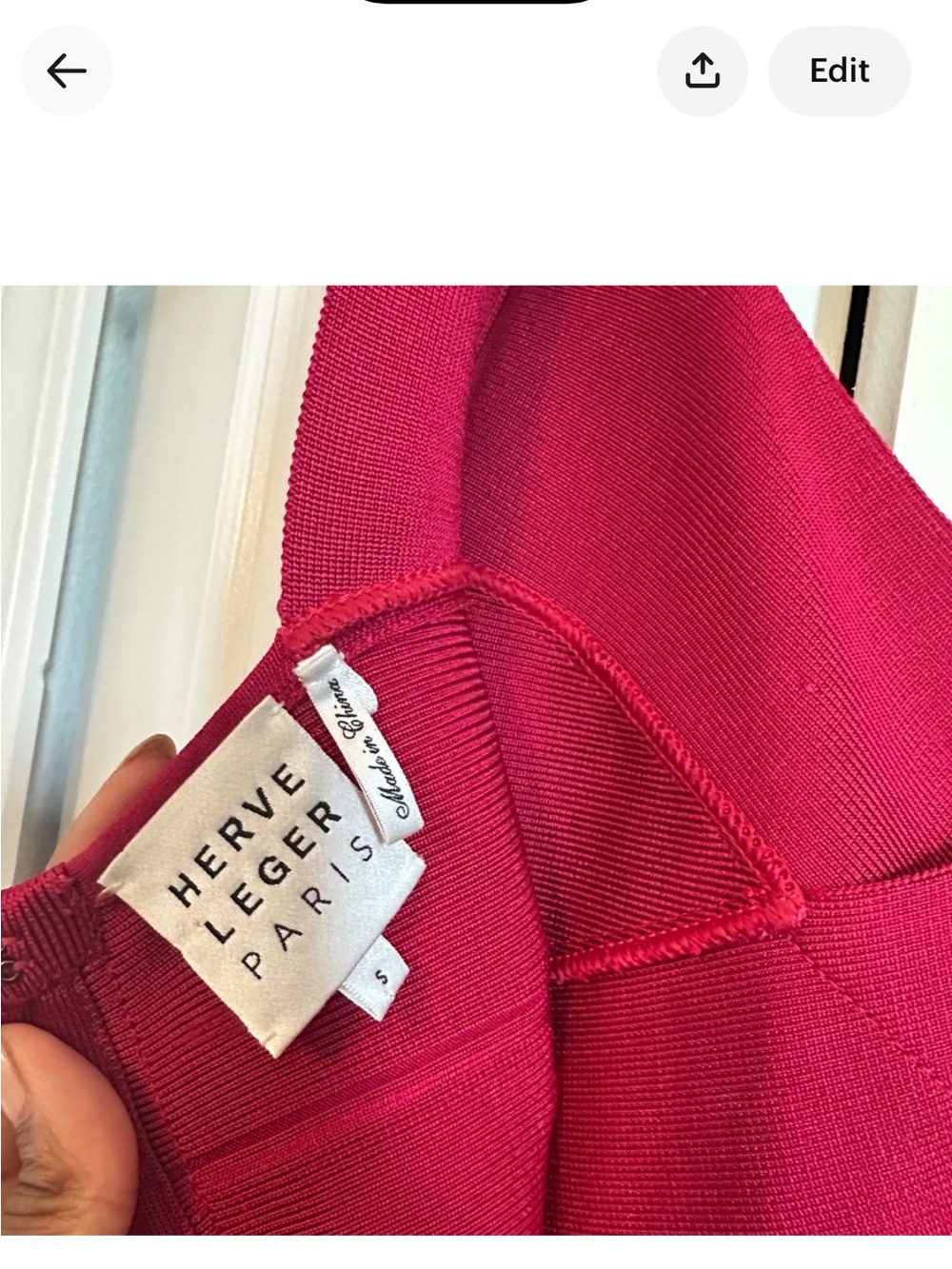 Herve Leger Red Maxi Dress Heart Ball or Prom - Picture 4 of 5